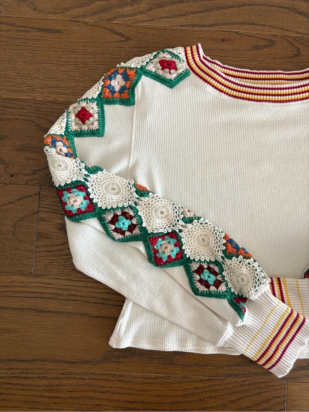 Free People cream knit